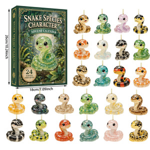 Calendrier de l'Avent 24 Jours : Figurines de Serpents Miniatures, Collection Animaux, Boîte Cadeau Compte à Rebours de Noël - Product Image 6