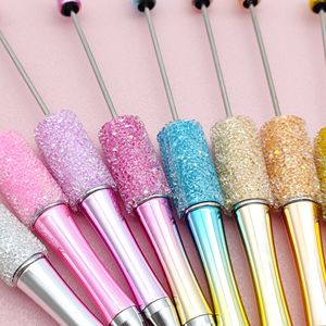 L B7031 regali personalizzati UV placcatura luccicante vetro zucchero gradiente aggiungere perline penna perline scintillante penna Beadable decorata <span class=keywords><strong>a</strong></span> <span class=keywords><strong>mano</strong></span> - Product Image 5