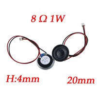 Haut-parleur ultra fin 8 Ohms 1W Watt Diamètre 20MM 23MM 26MM 32MM 36MM Avec borne de prise MX1.25 Longueur du fil 15CM Klaxon sonore