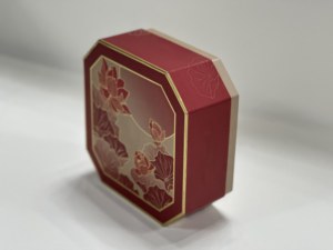 Sang trọng tùy chỉnh lá vàng dập chèn thiết kế đặc biệt nắp hộp cơ sở cho bánh trung thu món tráng miệng Macaron tái chế thực phẩm dập nổi - Product Image 6