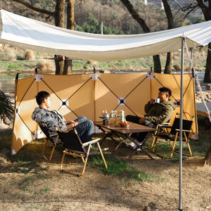 Paravent de camping pliable extra large pour barbecue et abri solaire, coupe-vent portable pour activités de plein air - Product Image 1