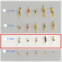 Figurines miniatures de natation en plastique, modèles de personnes de plage multi-échelles, accessoires pour diorama et micro-paysages DIY