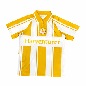 Jersey Sepak Bola Retro Custom Sublimasi Bordir Logo Bernapas Berkualitas Tinggi untuk Pria - Product Image 1