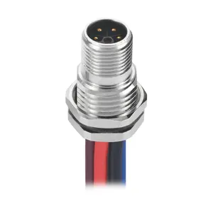 M12 L Code Stecker 5-polige M16x1, 5-Vorderseitenbefestigung mit 1M 16A DC Power-Einzel kabeln