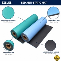 Tapis de table antistatique en caoutchouc ESD, rouleau résistant à l'usure, dissipateur d'électricité statique pour table de travail de réparation électronique