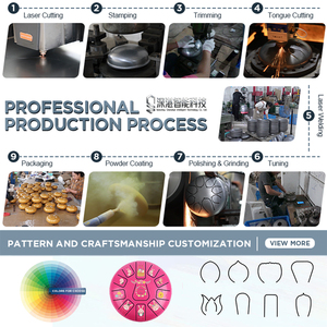 Tambor de Percusión de Lengüetas de Acero de Alta Calidad, 8 Notas, 8 Pulgadas, Instrumento Musical Handpan, Tono F - Product Image 5