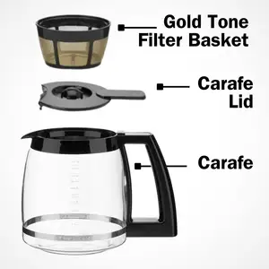 Koffie Center Grind And Brew Plus, Ingebouwde Koffiemolen, Koffiezetter En Single-Serve Brouwer Met 6Oz, Zwart/Zilver