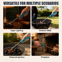 Briquet à gaz butane personnalisable par le fabricant, briquet de cuisine long, coupe-vent, de bonne qualité, pour barbecue extérieur