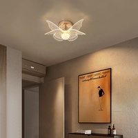Lampe de plafond papillon de luxe simple pour couloir, lampe créative pour hall d'entrée et balcon