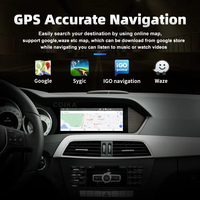 Lecteur audio-vidéo stéréo avec écran tactile IPS LCD GPS intégré Android 10,25'' pour Mercedes c