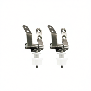 Kit de charnières de remplacement S018K pour sièges de toilettes, support métallique avec douille en plastique - Product Image 3