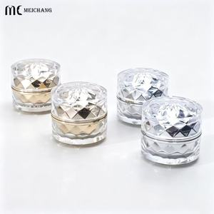 Pot de gel acrylique pour ongles 5g, conteneur rechargeable à coupe diamant, anti-fuite, mini emballage pour <span class=keywords><strong>nail</strong></span> <span class=keywords><strong>art</strong></span>, pour kit d'échantillons et usage en salon - Product Image 1