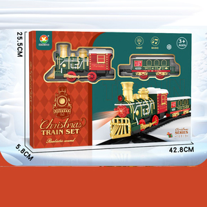 Tren Eléctrico Navideño de Plástico, Locomotora Clásica con Luces y Sonidos, Juguete Festivo con Pilas Alcalinas AA para Niños - Product Image 2