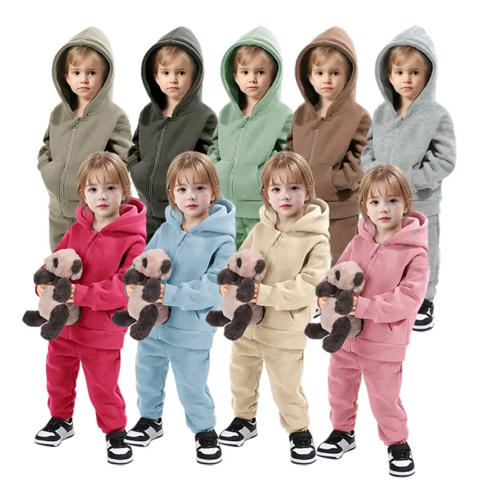 kids hoodies sweatsuit girls boys baby clothing sets pullover plain kids hoodie custom baby boy clothes manufacturer