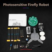 Kit Robot Mobile Photosensible Firefly DIY avec Lumières Respirantes pour l'Apprentissage Électronique Ludique