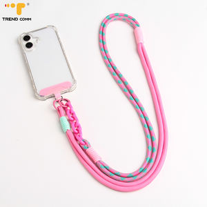 Cordon long en polyester de haute qualité, pratique, détachable, <span class=keywords><strong>collier</strong></span> transversal pour étuis de téléphone portable avec sangle 17 Pro Max - Product Image 1