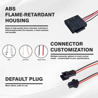Shinechip DC12V/24V 60W 3A Interrupteur intelligent à capteur tactile trois couleurs avec variateur d'intensité IP22 en ABS, portée de détection 1-5cm pour salle de bain