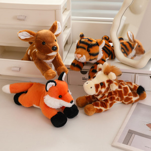 Peluche di 8' con 12 Vari Animali della Foresta: <span class=keywords><strong>Leone</strong></span>, Volpe, Elefante, Zebra, <span class=keywords><strong>Lupo</strong></span>, Animali Simulati in Peluche per Regali ai Bambini - Product Image 2