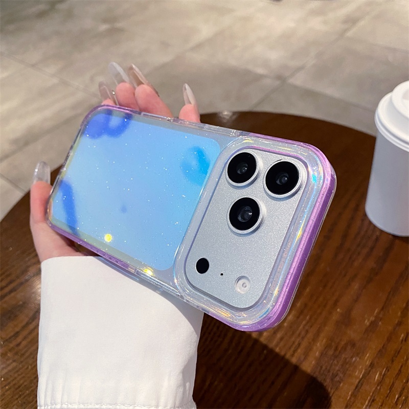 In-Mold Decoration Glitter Case iPhone 17 Pro Max, Shockproof Blue Laser Starlight Pattern, Precision Fit Fashion Accessory · image 4