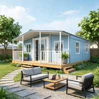 Casa Prefabricada Modular a Precio de Fábrica, 2 o 3 Dormitorios, Casa Plegable de Lujo, Casa Contenedor Expandible Prefabricada de 20 pies o 40 pies