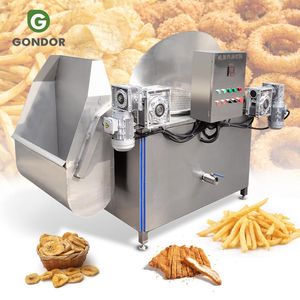 Freidora Comercial Automática para Pequeñas Industrias, Freidora de Pollo y Chips de Plátano, Máquina Freidora de Pollo a Gas - Product Image 1