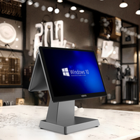 Terminal de caisse tactile à double écran 15,6 pouces pour restaurant, hôtel, réception et commerce de détail