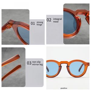 نظارات شمسية دائرية عصرية وملونة للرجال والنساء بتصميم رجعي رائج لعام <span class=keywords><strong>2025</strong></span> - Product Image 3