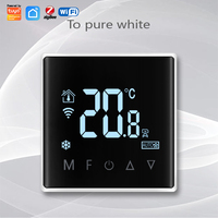 Panneau de commande de thermostat intelligent sans fil Zigbee Wifi TUYA pour climatiseur central et ventilateur