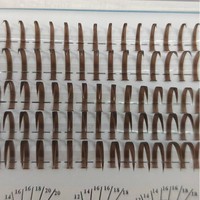 Meilleures ventes transfrontalières 2026 : Faux cils en cheveux synthétiques épais marron, style Fairy Straight, pack mixte individuel