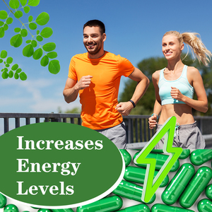 Capsules de feuilles de Moringa de haute qualité avec extrait de Moringa 20:1, favorisent la digestion, l'immunité, l'énergie, la clarté mentale et sont antioxydantes - Product Image 4