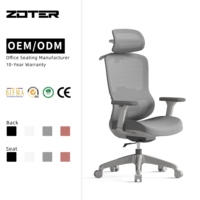 Chaise de bureau pivotante moderne haut de gamme en maille, design ergonomique, accoudoirs réglables, base cinq étoiles robuste, mécanisme d'inclinaison intégré