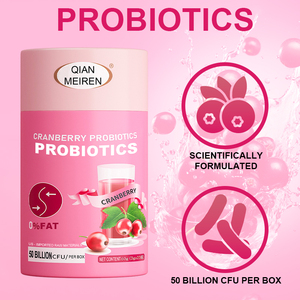 Supplément de poudre de probiotiques de canneberge de marque privée 50 milliards d'UFC Enzymes digestives prébiotiques Poudre probiotique adaptée aux adultes - Product Image 3