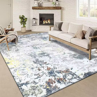 Tapis de salon blanc de grande taille, tapis de sol fabriqué à la machine