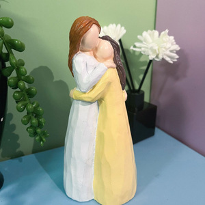 Figura de Resina de la Serie Madre e Hijos, Acabado Mate, Adorno Decorativo para Interiores - Product Image 4