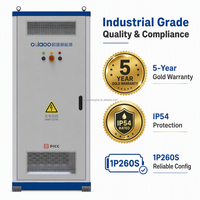 Système de Stockage d'Énergie (ESS) Hybride LiFePO4 125kW 261kWh Connecté au Réseau, Refroidi par Liquide, Tout-en-un, Communication CAN, 832V 314Ah pour Micro-réseau Industriel