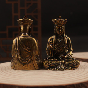 Estatuas de Buda Vairocana de Latón, 2 Piezas, Figuras Hechas a Mano, Decoración de Mesa, Esculturas Metálicas Artesanales - Product Image 2