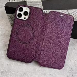 25034 <span class=keywords><strong>Custodia</strong></span> Antiurto Deluxe in <span class=keywords><strong>Pelle</strong></span> PU Magnetica con Stampa, Caricatore Wireless per <span class=keywords><strong>Apple</strong></span> 13 14 15 16PROMAX - Product Image 2