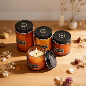 <span class=keywords><strong>Bougie</strong></span> <span class=keywords><strong>parfum</strong></span>ée classique avec pot brun, vente en gros, sans fumée, décoration d'intérieur, hôtel, SPA, bougies <span class=keywords><strong>parfum</strong></span>ées aromatiques - Product Image 1
