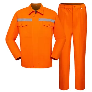 Hi Vis Reflective Safety Wear Automotive Technician Uniforms Ladies Work Jacket Pants Men Blue With Pockets