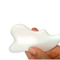 Planche Gua Sha en Jade Blanc Personnalisée – Outil de Massage Facial Anti-Âge pour Drainage Lymphatique et Soin de la Peau Éclatante