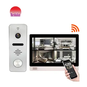 Intercomunicador de videoportero con cable de 7 pulgadas y 1080P con desbloqueo RFID, visión nocturna y sistema de seguridad para el hogar de comunicación bidireccional - Product Image 1