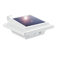 Lampu Dinding Tenaga Surya All In One IP65 Tahan Air Sensor Gerak PIR 3 Mode Cahaya Putih Hangat Dingin Lampu Luar Ruangan Pagar Balkon