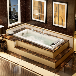 Bain à remous intégré Baiyao, <span class=keywords><strong>prix</strong></span> d'usine, jacuzzi LED, <span class=keywords><strong>spa</strong></span> à jets, approuvé CE, acrylique, bain de massage à immersion - Product Image 6