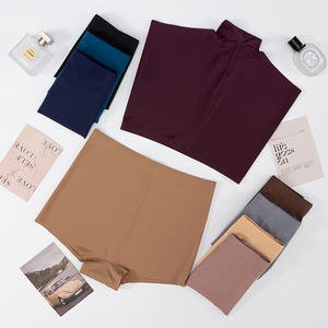 Culotte gainante taille mi-haute anti-transparence en soie glacée sans coutures pour femme, legging de sécurité amincissant le ventre et les hanches - Product Image 2