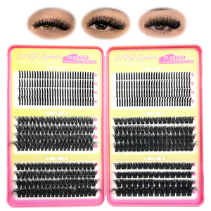 Cils en grappe effet fée 150D 200D, 18MM, volume épais, faux cils individuels segmentés DIY pour maquillage des yeux à domicile ou en salon - Product Image 1