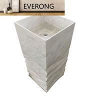 EV Carrara Blanc Design Moderne Lavabo en pierre naturelle Lavabo en marbre naturel Meubles sur mesure en gros
