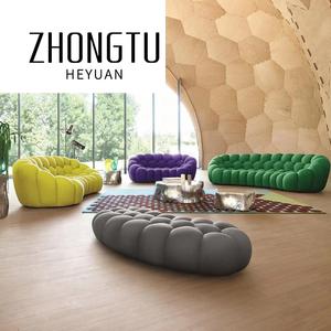 Sillón de tela de terciopelo de lino con burbujas verde gris púrpura personalizado para muebles del hogar sala de estar dormitorio perezoso para niños al aire libre - Product Image 5