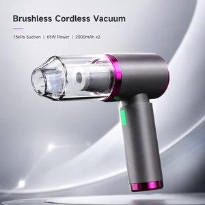 15KPa Brushless Cordless Handheld <b>Car</b> Vacuum Cleaner 65W Portable 3 in 1 Dust <b>Blower</b> Air Inflator 2000mAh x2 CE RoHS FCC OEM ODM - Product Image 1