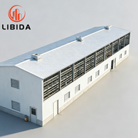 Edificio de Acero de Gran Envergadura, Resistente a Nuevas Condiciones de Nieve Intensa, Estructura de Acero Cerrada, Taller con Modelo 3D y Dibujos Tekla Incluidos