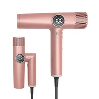 Sèche-cheveux professionnel RUCHA, moteur sans balais, sèche-cheveux pliable, ions négatifs, écran LCD, sèche-cheveux électrique